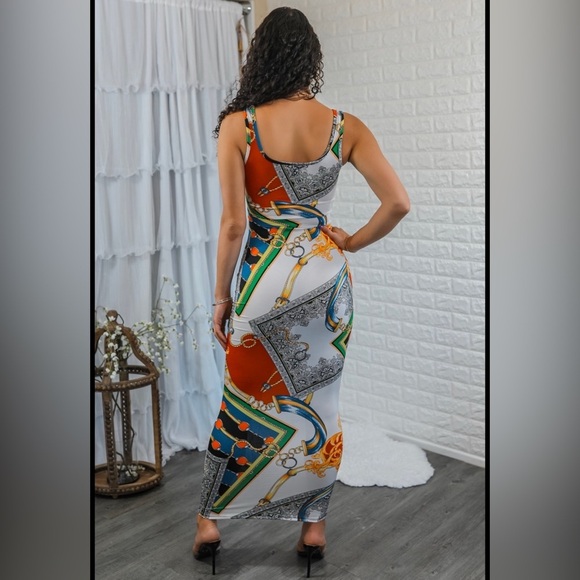 Elegant Multicolor Maxi Dress - Picture 5 of 5